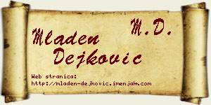 Mladen Dejković vizit kartica
